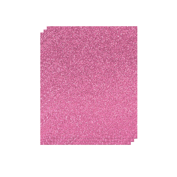 Bolsa 3 planchas eva purpurina 40x60 cm Rosa