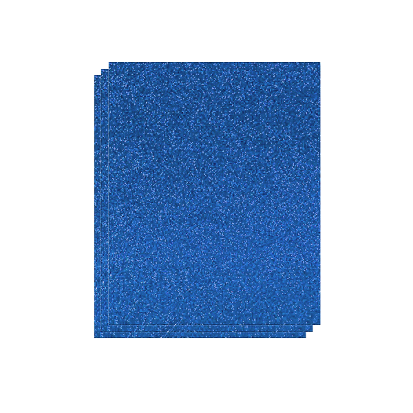 Bolsa 3 planchas eva purpurina 40x60 cm Azul claro