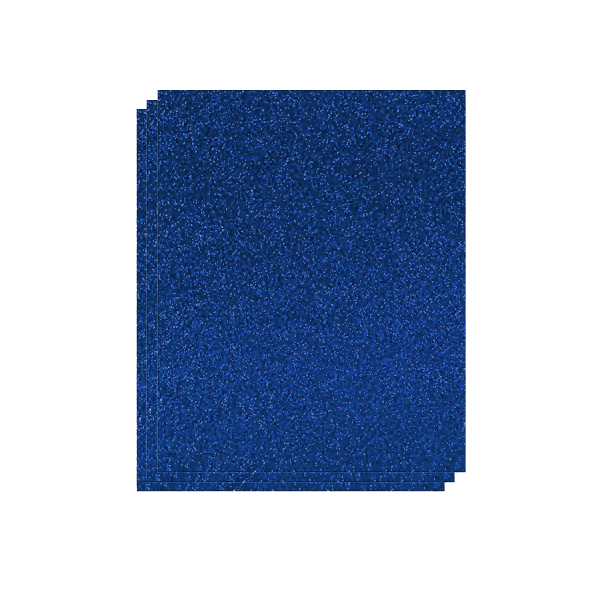 Bolsa 3 planchas eva purpurina 40x60 cm Azul