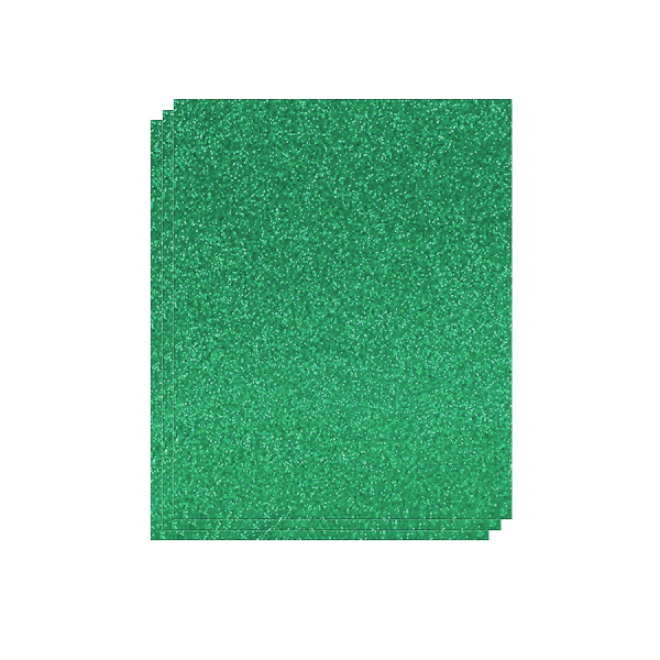 Bolsa 3 planchas eva purpurina 40x60 cm Verde claro