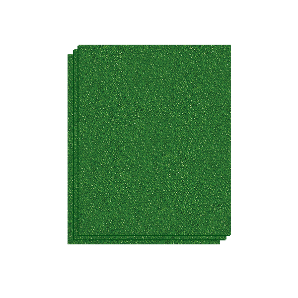Bolsa 3 planchas eva purpurina 40x60 cm Verde