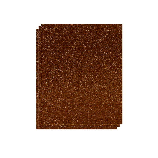 Bolsa 3 planchas eva purpurina 40x60 cm Marrón