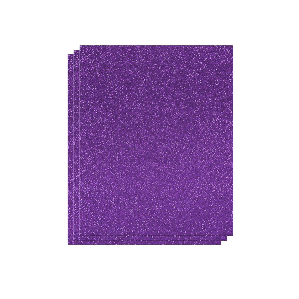 Bolsa 3 planchas eva purpurina 40x60 cm Violeta