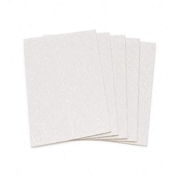 Bolsa 5 planchas eva purpurina 60x90 cm Blanco