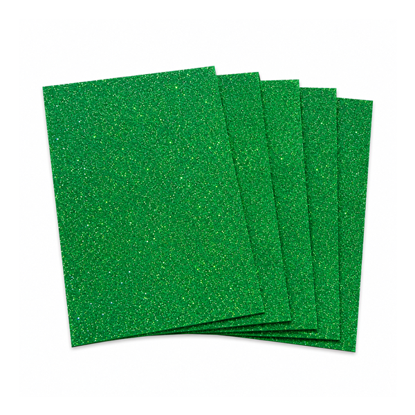 Bolsa 5 planchas eva purpurina 60x90 cm Verde oscuro