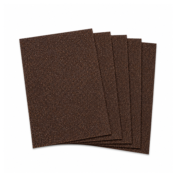 Bolsa 5 planchas eva purpurina 60x90 cm Marrón