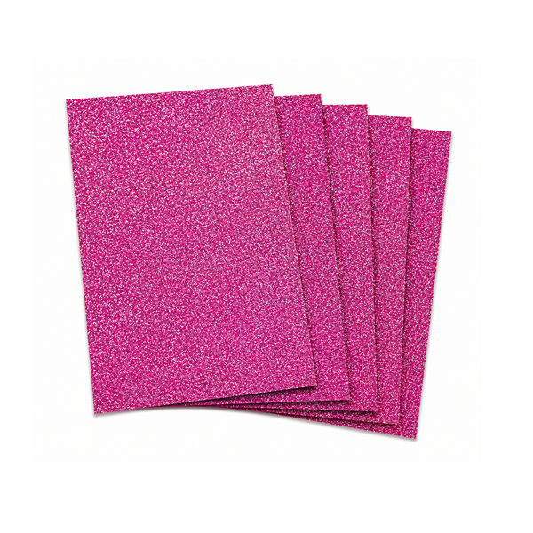 Bolsa 5 planchas eva purpurina 60x90 cm Violeta