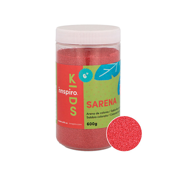 Pot 600 gr sorra de colors Vermell