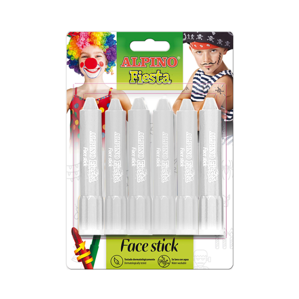 Blister 6 barres maquillatge Face Stick Blanc