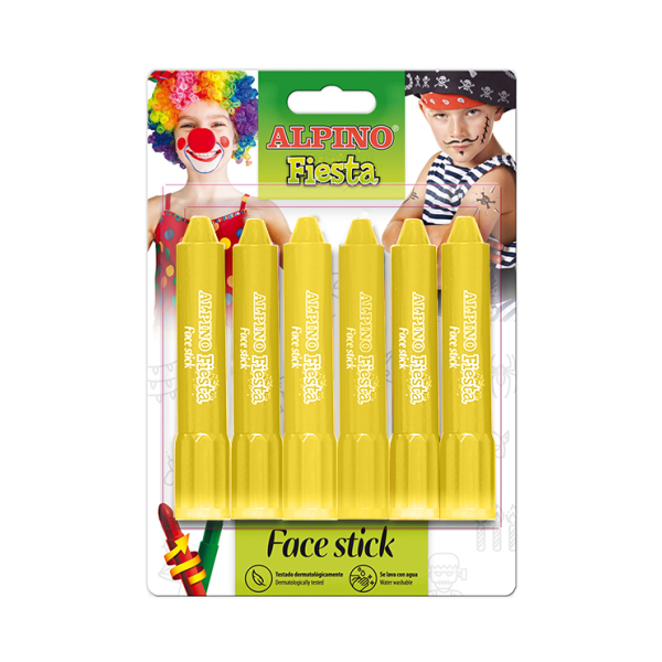 DATA PREVISTA, FINALS OCTUBRE - Blister 6 barres maquillatge Face Stick Groc