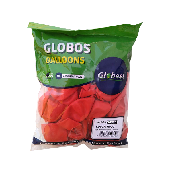 Bossa de 100 globus clàssics Vermell