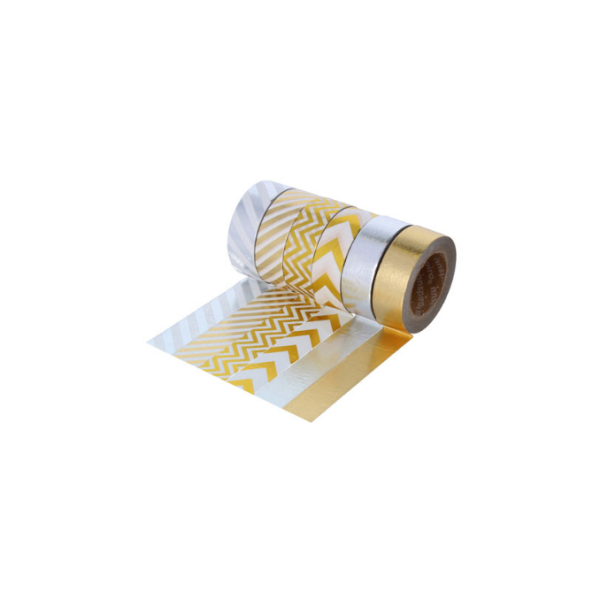 Set cintes assortides masking tape daurades i plat