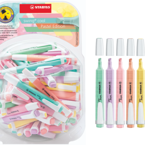 Marcador fluorescente Stabilo Swing color pastel