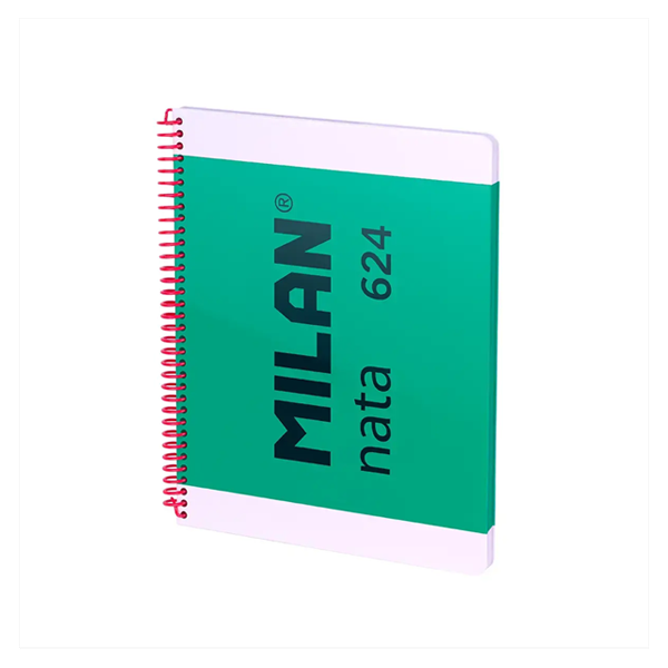 Quadern Milan 624 Nata 80 fulls A4 95 gr quadrícula 5x5 Verd