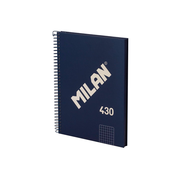Quadern Milan 430 80 fulls A5 95 gr quadrícula 5x5 Blau