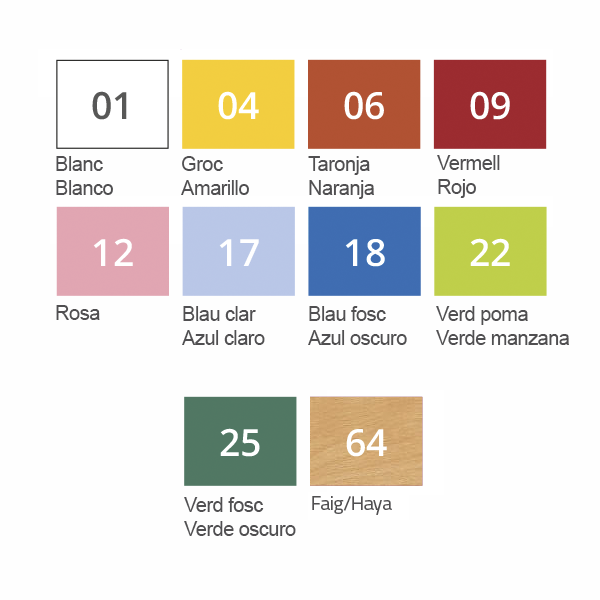 Taula abatible infantil regulable 140x60 cm T1-2-3