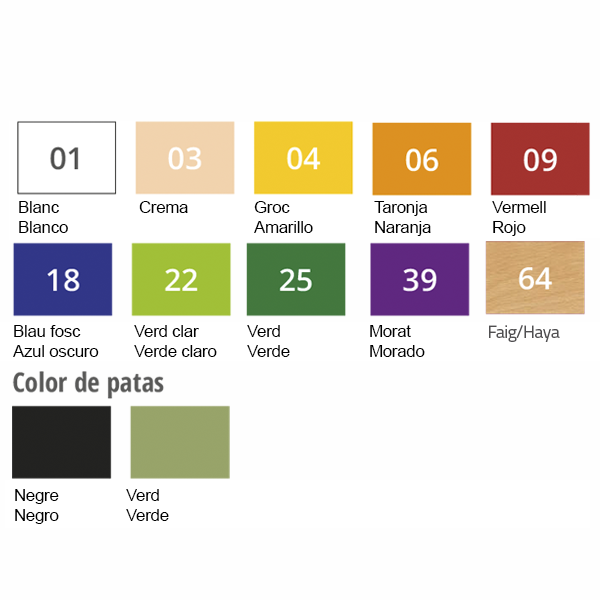 Tamboret 290 estructura negre
