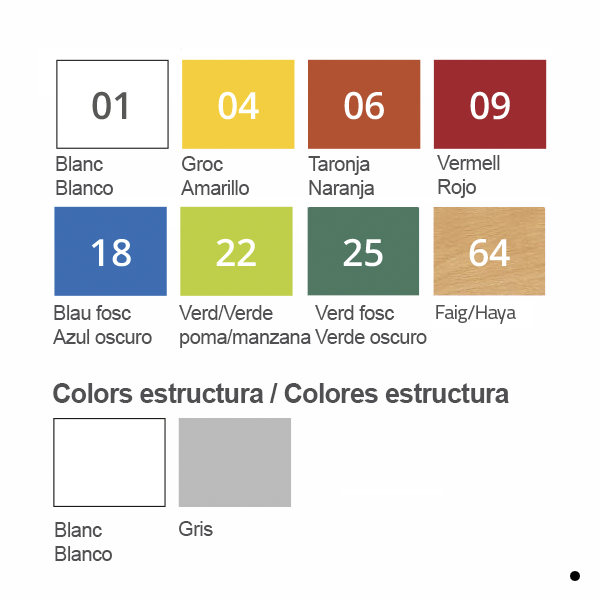 Mesa abatible alt. 60 cm pata gris