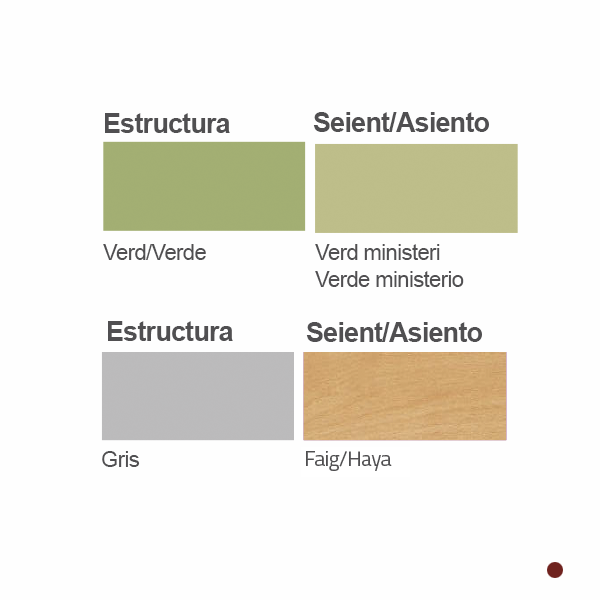 Taula professor 239 estructura verd 120x70 cm