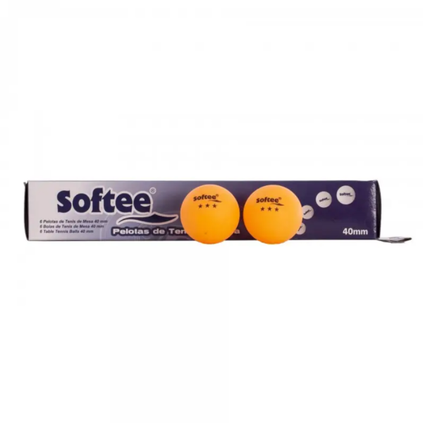 Caja 6 pelotas tenis de mesa Softee