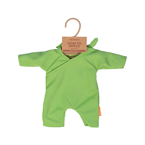 Pijama verd amb gorro 32 cm