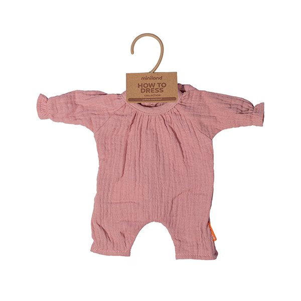 Pijama rosa amb gorro 32 cm