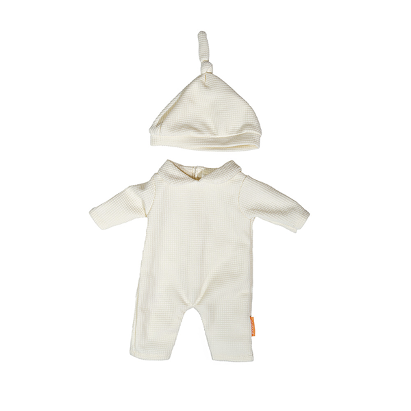 Pijama beix amb gorro 38 cm