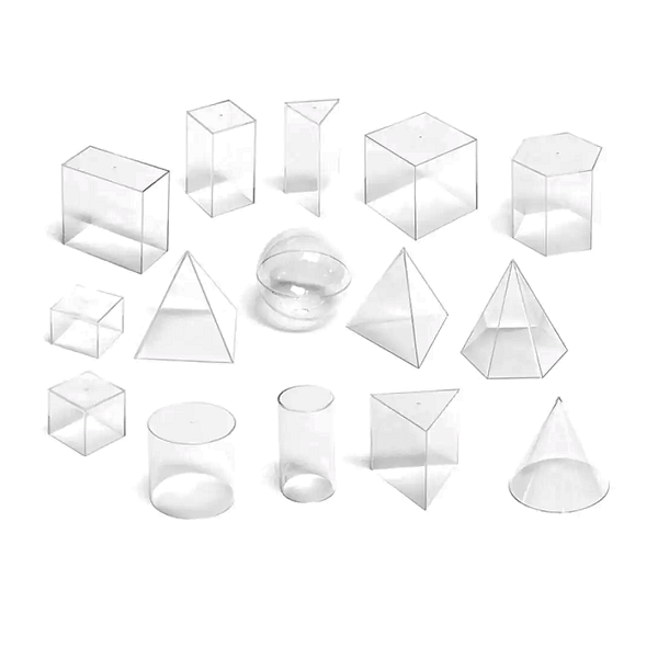Set volumen 15 piezas transparentes