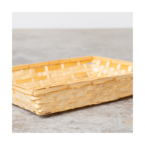 Safata rectangular de bambú 36x26x7 cm