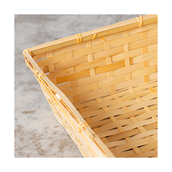 Safata rectangular de bambú 36x26x7 cm