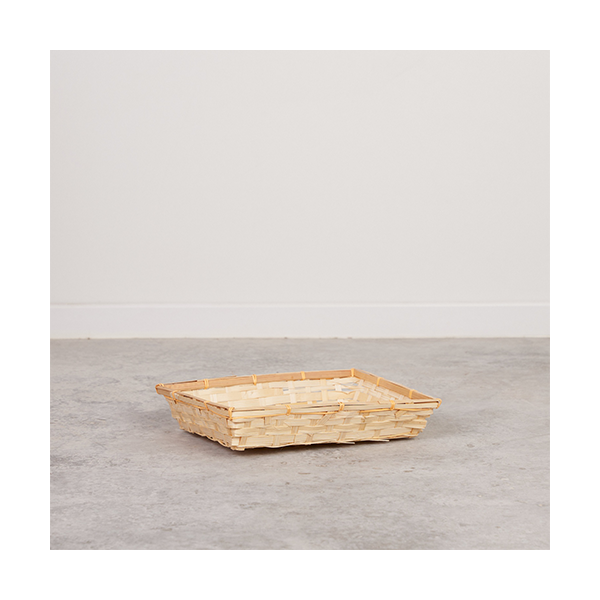 Safata rectangular de bambú 36x26x7 cm