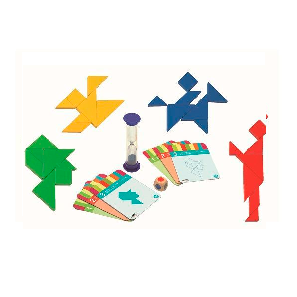 Set 4 tangram madera