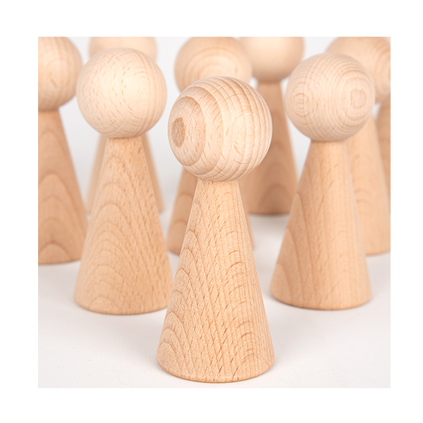 Conjunto 10 figuras madera 100 mm.