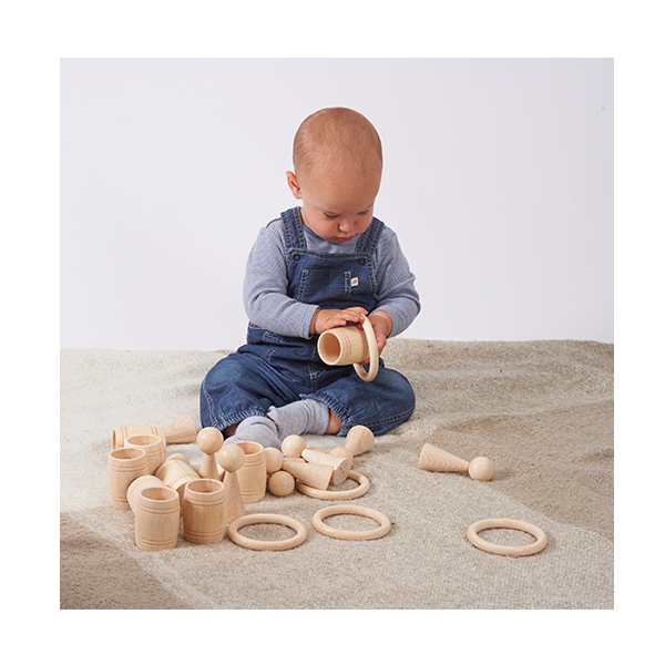 Conjunto 10 figuras madera 100 mm.