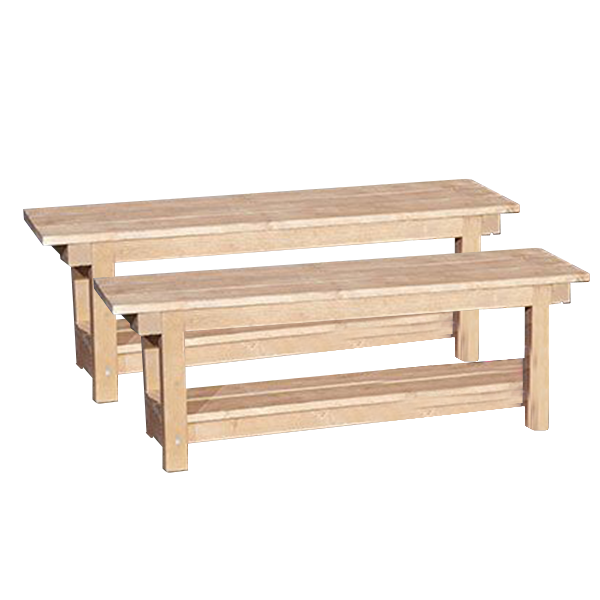 Lote 2 bancos para exterior 35x100x30 cm.