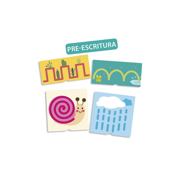 Tacto fichas de números y pre-escritura