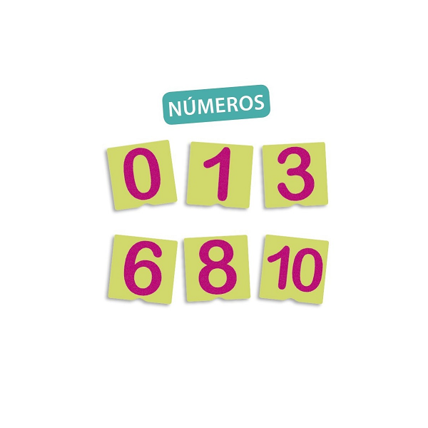 Tacto fichas de números y pre-escritura