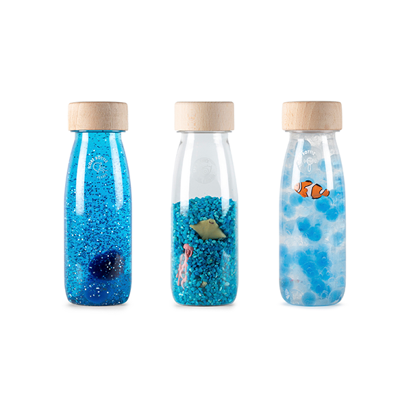 Botella sensorial Mix Azul