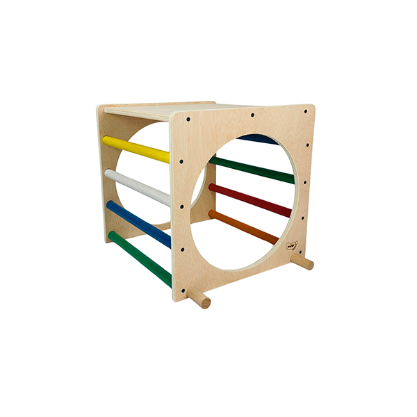 Cubo escalada + rampa color Metodologia Pikler