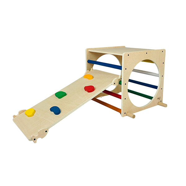 Cubo escalada + rampa color Metodologia Pikler