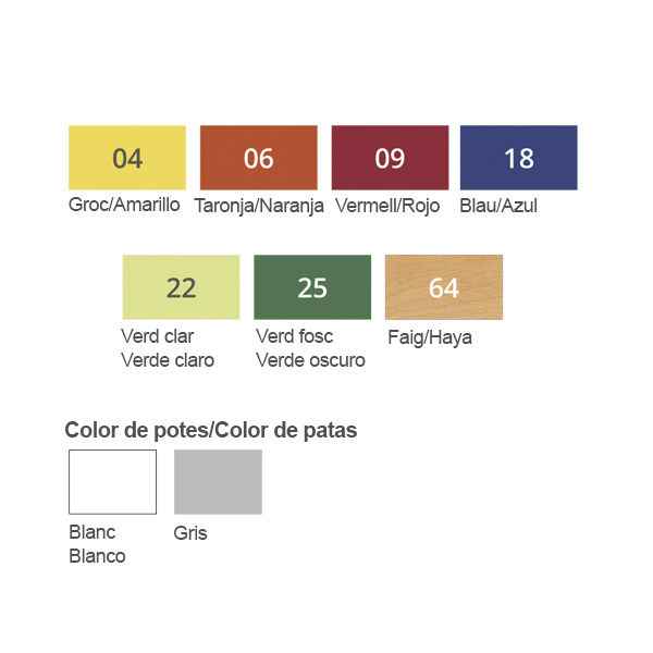 Taula plegable LD 120x60 cm alçada 60 cm potes gri