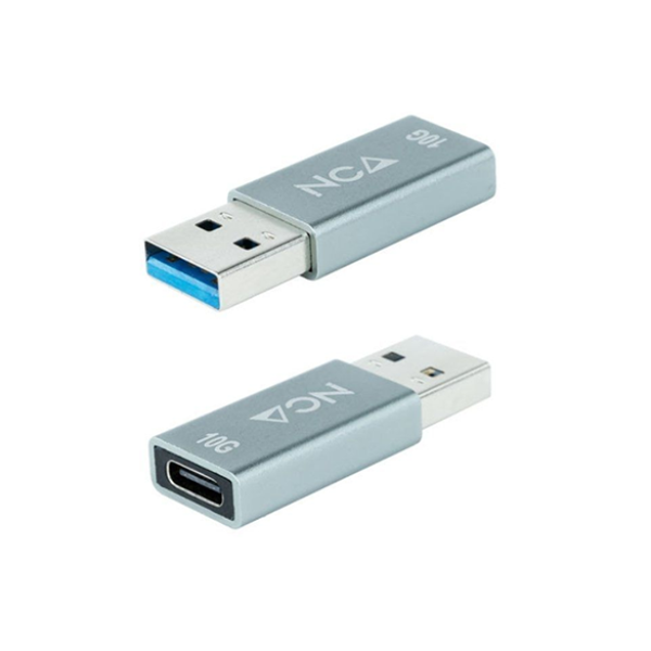 Adaptador USB-A 3.1 GEN2 a USB-C, USB-A/M-USB-C/H, Gris