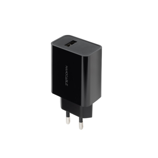 Cargador USB, 5V/2.1A, negro
