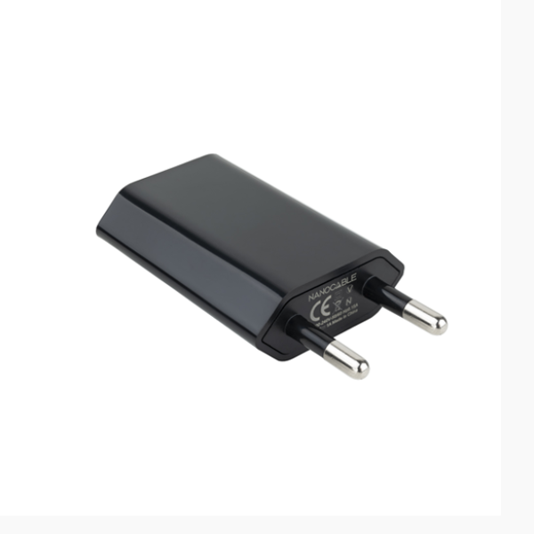 Mini carregador USB, 5V/1A, negre