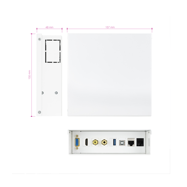 Caja de conexiones multimedia.