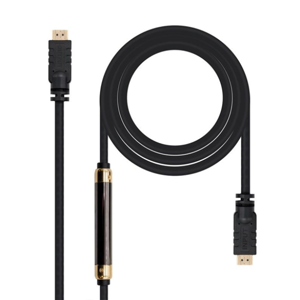 Cable HDMI V2.0 4K@60Hz 18 Gbps amb repetidor masc