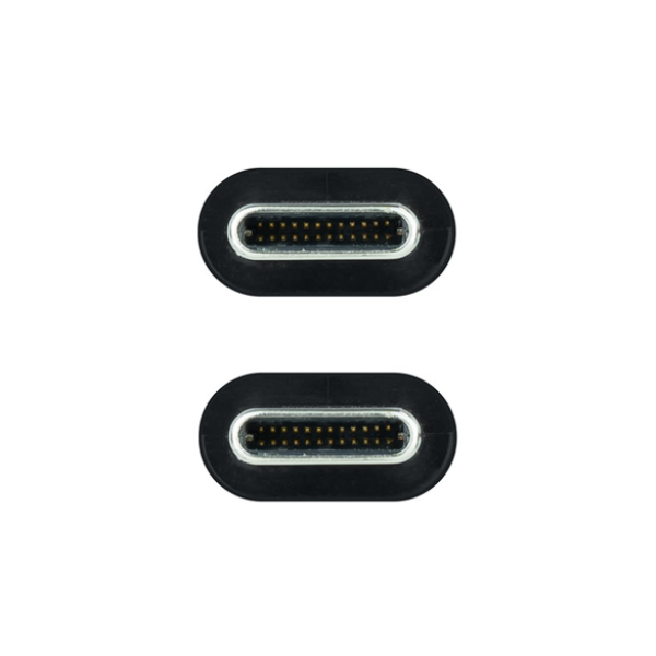 Cable USB 3.2 Gen2x2 20Gbps 5A/100W 4K/60Hz con conector tipo C macho en ambos extremos. 1 m