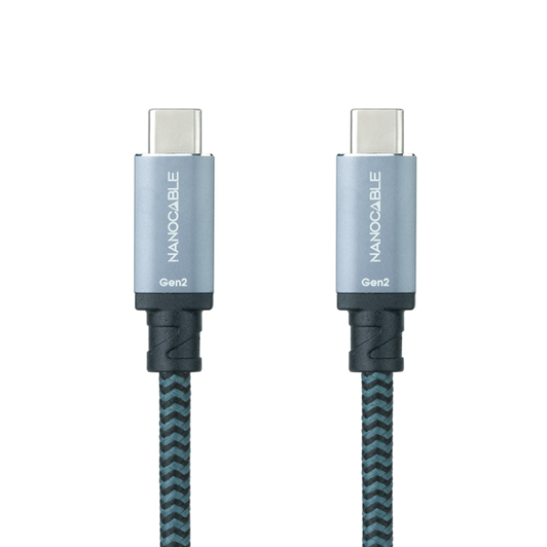 Cable USB 3.2 Gen2x2 20Gbps 5A/100W 4K/60Hz con conector tipo C macho en ambos extremos. 1,5 m