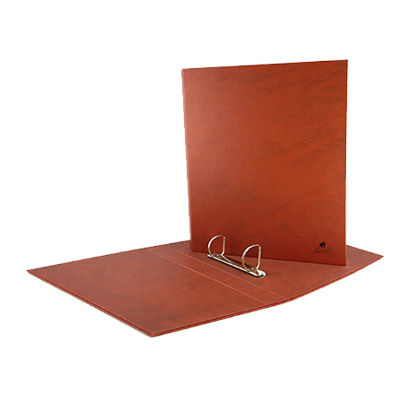 Carpeta cartón forrado cuero papel plastificado mate anillas
