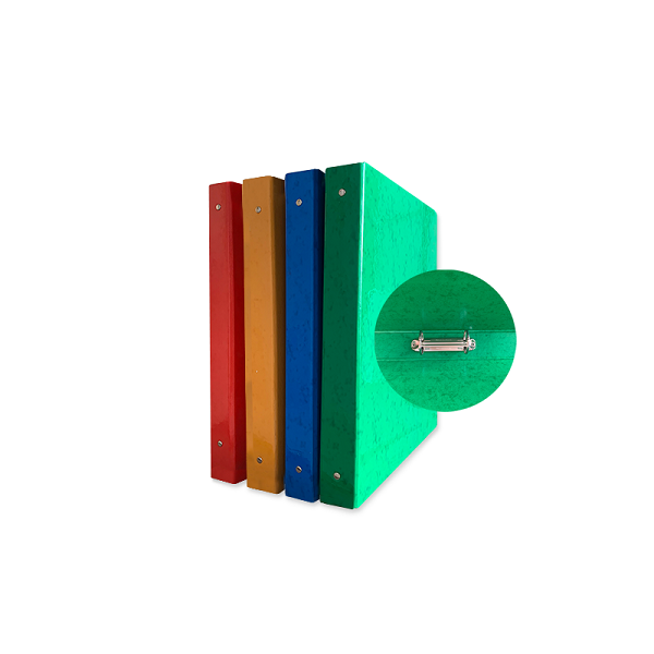 Carpeta cartón Saro 2 anillas 25 mm colores forrado plastificado